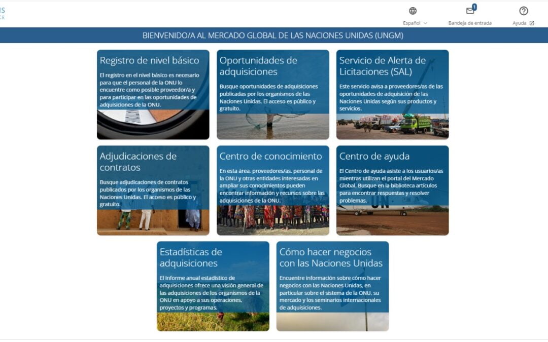 La Fundación fue aceptada como proveedor de UNOPS