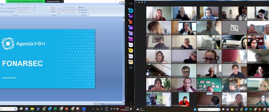Participamos de la capacitacion FONTAR de Agencia I+d+i