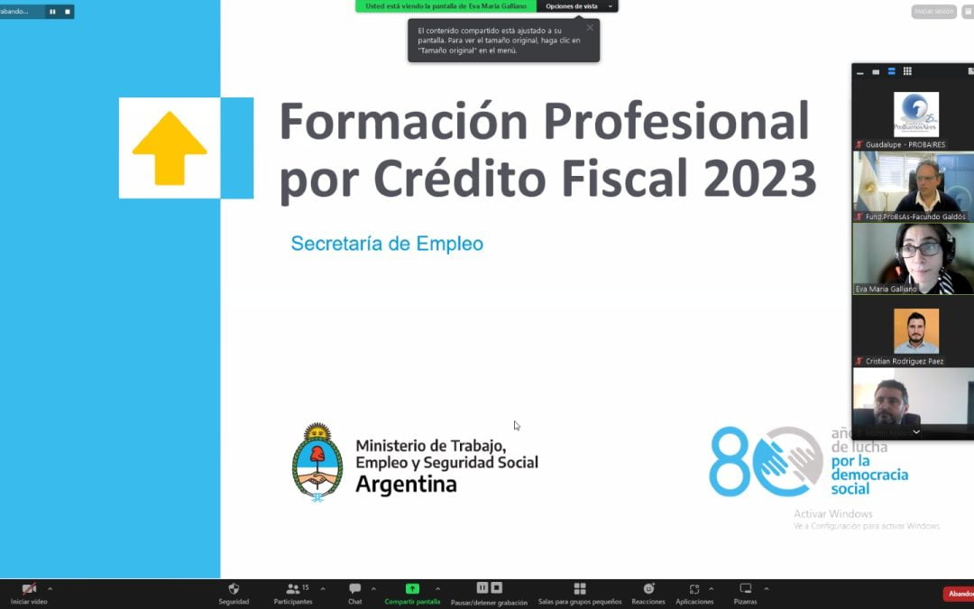 Capacitación sobre lineas del Ministerio de Trabajo Nacion para PYMEs y Cooperativas