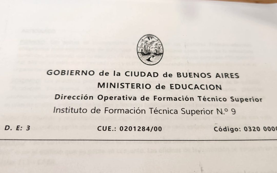 Convenio con el Instituto de Formación Técnica Superior N° 9: Potenciando Prácticas Profesionalizantes